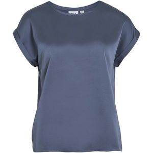 Vila - Viellette Satin Top - T-shirt - Vintage Indigo - 100% Gerecycled Polyester