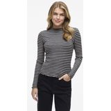 Vila - T-shirt Virika Funnel Neck Top - Medium Grey Melange - Dames