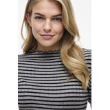 Vila - T-shirt Virika Funnel Neck Top - Medium Grey Melange - Dames