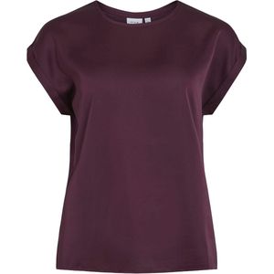 Vila - Viellette Satin Top - T-shirt - Fig - Dames