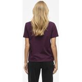 Vila - T-shirt - Vijgkleur - Katoenmix