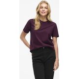 Vila - T-shirt - Vijgkleur - Katoenmix