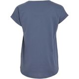 VILA - T-shirt - Indigo - Katoen - Korte Mouwen