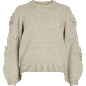 Vila - Vifaye O-neck - Gebreide Trui - Cement