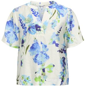 OBJECT - OBJSIMONE - Top - Ecru - Korte Wijde Mouwen - V-hals