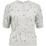 Object - Objpenny Knit Re - Trui - Light Grey Melange - Dames