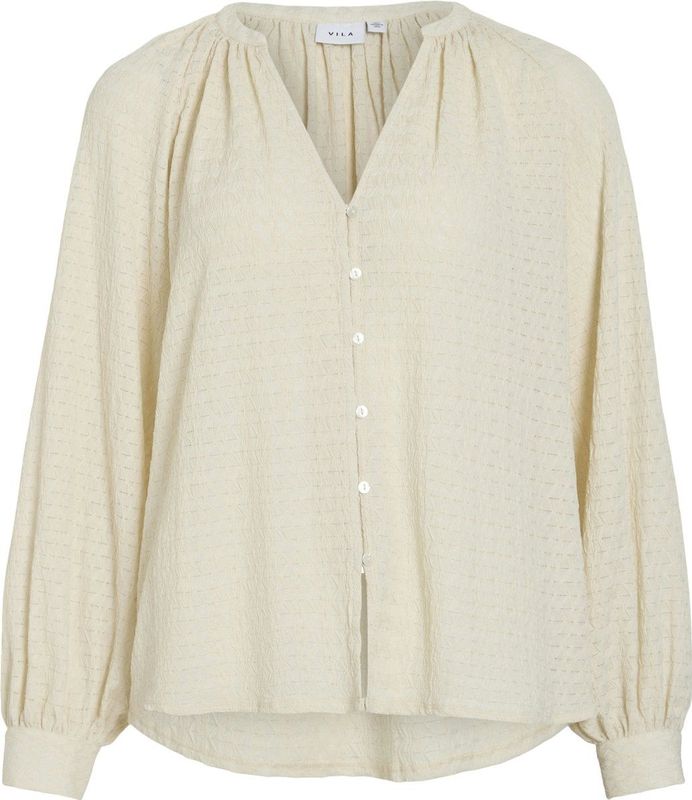 Vila - Vibabera - Blouse - Birch - V-hals - Dames