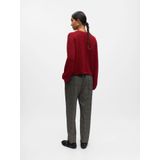 Object - Objsaggia Re Knit - Cardigan - Karanda Rood/Melange - Dames