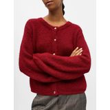Object - Objsaggia Re Knit - Cardigan - Karanda Rood/Melange - Dames