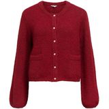 Object - Objsaggia Re Knit - Cardigan - Karanda Rood/Melange - Dames