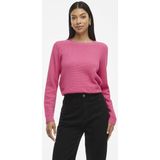 Gebreide Top - Katoen - O-hals - Lange Mouwen - Normale Pasvorm