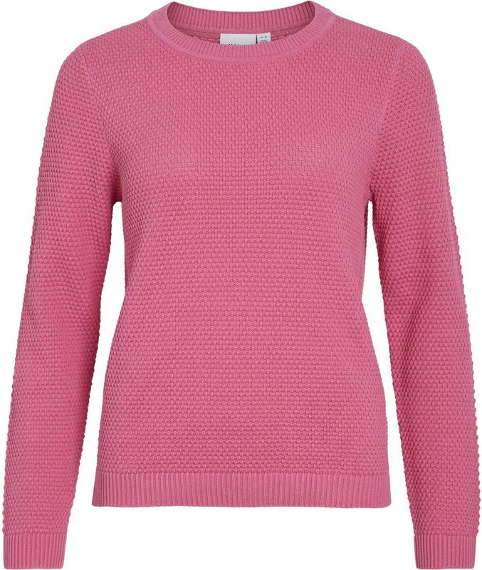 Gebreide Top - Katoen - O-hals - Lange Mouwen - Normale Pasvorm