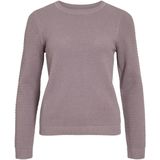 Katoen - Gebreide Top - O-hals - Lange Mouwen - Normale Pasvorm - Biologisch