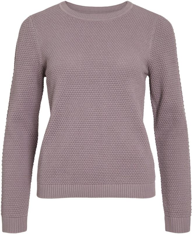 Katoen - Gebreide Top - O-hals - Lange Mouwen - Normale Pasvorm - Biologisch