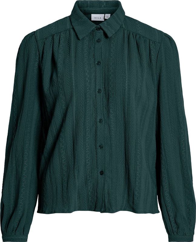 Vila - Blouse - Ponderosa Pine - 98% Gerecycled Polyester - Lange Mouwen