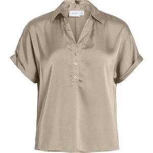 Vila - Vienna Ravenna SS Top - Zand - Blousetop