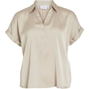 Vila - Vienna Ravenna SS Top - Zand - Blousetop