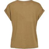 Vila - VIELLETTE T-shirt - Kleur Bistre - Satijn-look