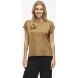 Vila - VIELLETTE T-shirt - Kleur Bistre - Satijn-look