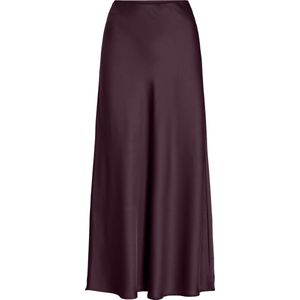 Vila - Viellette Hw Midi Skirt - Fig - 100% Polyester