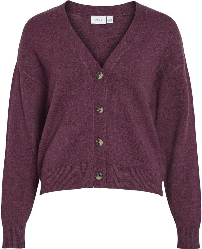 Gebreid Vest - V-hals - Lange Mouwen - Normale Pasvorm - 50% Viscose