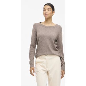 Vila - Viril O-neck Knit Top - Gemêleerde Trui - Falcon/Melange