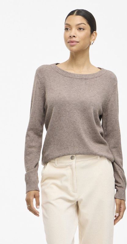 Vila - Ril Trui - Gebreide Top - Zwart - 50% Viscose 27% Nylon 23% Polyester