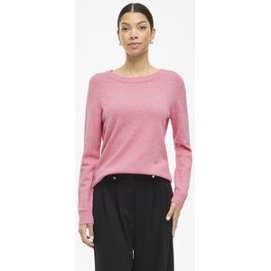 Gebreide Top - O-hals - Lange Mouwen - Viscose/Nylon/Polyester