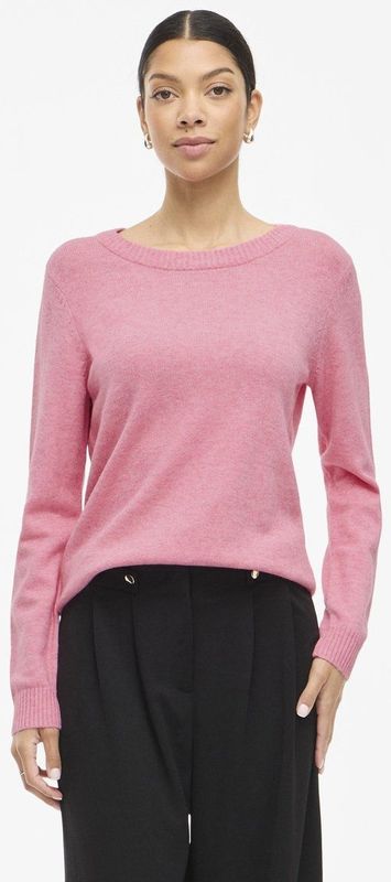 Gebreide Top - O-hals - Lange Mouwen - Viscose/Nylon/Polyester