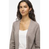 Vila - Ril - Gebreid Vest - Lichtgrijs - 50% Viscose, 27% Nylon, 23% Polyester