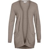 Vila - Ril - Gebreid Vest - Lichtgrijs - 50% Viscose, 27% Nylon, 23% Polyester