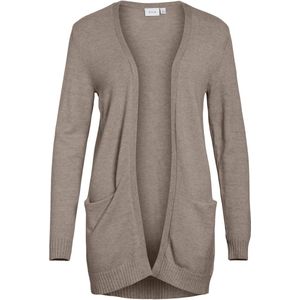 Vila - Ril - Gebreid Vest - Lichtgrijs - 50% Viscose, 27% Nylon, 23% Polyester