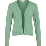 Vila - Viril Short Knit Cardigan - Vest - Winter Green/melange - Viscose/Nylon/Polyester