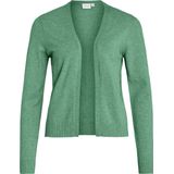 Vila - Viril Short Knit Cardigan - Vest - Winter Green/melange - Viscose/Nylon/Polyester