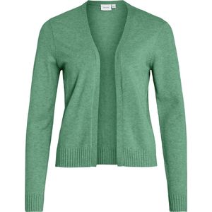 Vila - Viril Short Knit Cardigan - Vest - Winter Green/melange - Viscose/Nylon/Polyester