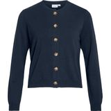 Vila - Ostria - Gebreid Vest - Ronde Hals - Lange Mouwen - Knoopsluiting - Regular Fit
