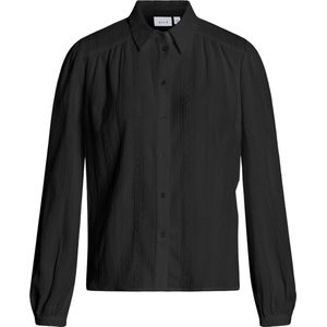 Vila - Black Beauty Blouse - Zwart - 98% Gerecycled Polyester, 2% Elastan