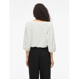 Vila - Videvera Boatneck - T-shirt - Cloud Dancer - 3/4 Mouwen