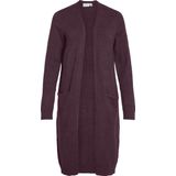 Cardigan - Split Hals - Lange Mouwen - Geribbelde Manchetten - Viscose