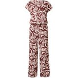 VILA - VIGRAF - Jumpsuit - Roestbruin/Wit