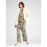 VILA - VIGRAF - Jumpsuit - Ecru / Donkergroen - 7/8 Lengte