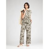 VILA - VIGRAF - Jumpsuit - Ecru / Donkergroen - 7/8 Lengte