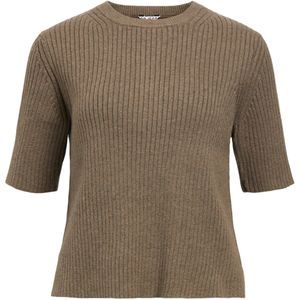 Object - Elva - T-shirt - Met Korte Mouwen - Regular Fit - Verticaal Gestreept Patroon