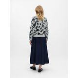 Object - Objdiana Ls Re O-neck Knit Noos - Trui - Light Grey Mela/dgm Graphic - Dames