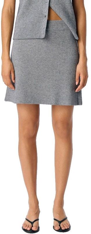 Object - Rok - Medium Grey Melange - Dames - Regular Pasvorm