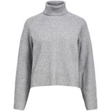 Object - Objviola Ls Lo Rollneck Knit Noos - Trui - Medium Grey Melange