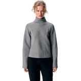 Object - Objviola Ls Lo Rollneck Knit Noos - Trui - Medium Grey Melange