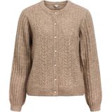 Object - Flora Re - Cardigan - Gebreid Vest - Ronde Hals - Lange Mouwen