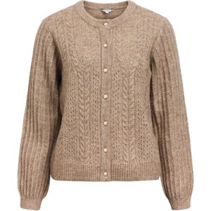 Object - Flora Re - Cardigan - Gebreid Vest - Ronde Hals - Lange Mouwen