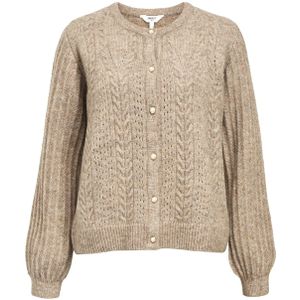 Object - Flora Re - Cardigan - Gebreid Vest - Ronde Hals - Lange Mouwen